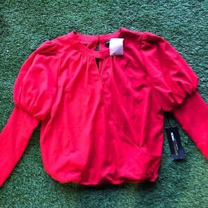 SALE‎ {5/$25} 📦 Gabrielle Union NY & Co., Ruched Waist Blouse, Women's M NWT